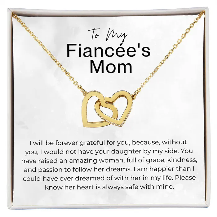 Necklaces Without You I Would Not Have Your Daughter Gift for Fiances Mom Gift For My Brides Mom Future Mother In Law Interlocking Heart Pendant Necklace ShineOn Fulfillment