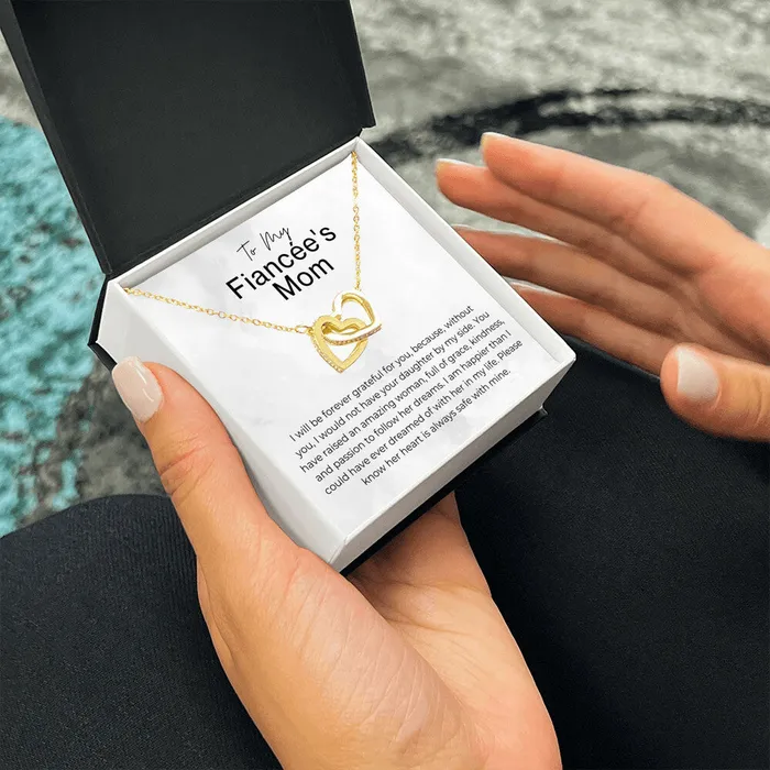 Necklaces Without You I Would Not Have Your Daughter Gift for Fiances Mom Gift For My Brides Mom Future Mother In Law Interlocking Heart Pendant Necklace ShineOn Fulfillment