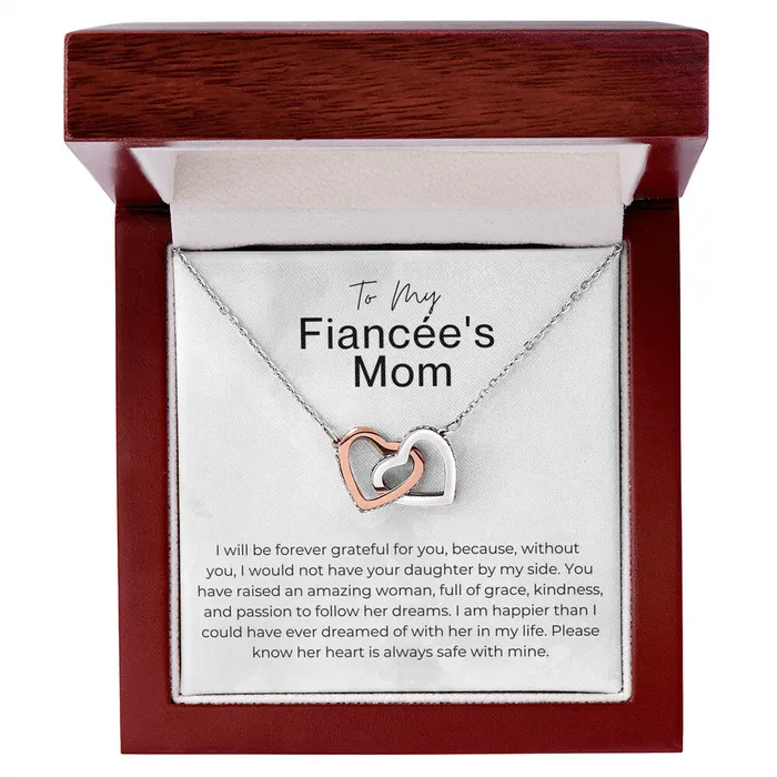Necklaces Without You I Would Not Have Your Daughter Gift for Fiances Mom Gift For My Brides Mom Future Mother In Law Interlocking Heart Pendant Necklace ShineOn Fulfillment