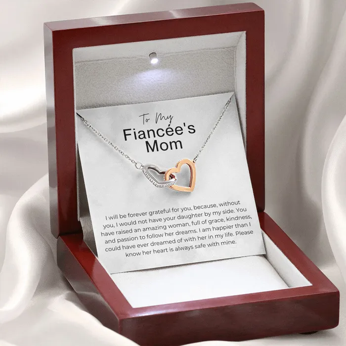 Necklaces Without You I Would Not Have Your Daughter Gift for Fiances Mom Gift For My Brides Mom Future Mother In Law Interlocking Heart Pendant Necklace ShineOn Fulfillment