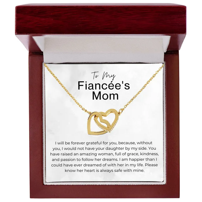 Necklaces Without You I Would Not Have Your Daughter Gift for Fiances Mom Gift For My Brides Mom Future Mother In Law Interlocking Heart Pendant Necklace ShineOn Fulfillment