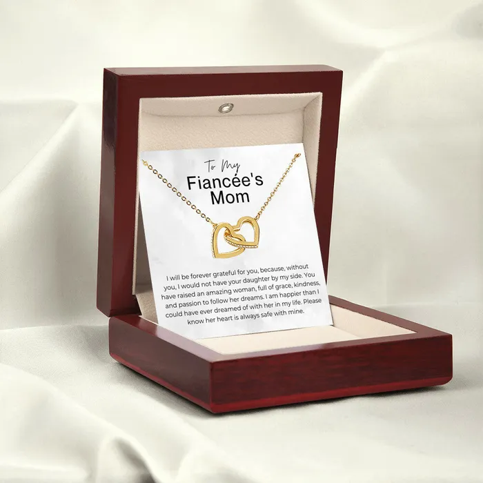 Necklaces Without You I Would Not Have Your Daughter Gift for Fiances Mom Gift For My Brides Mom Future Mother In Law Interlocking Heart Pendant Necklace ShineOn Fulfillment