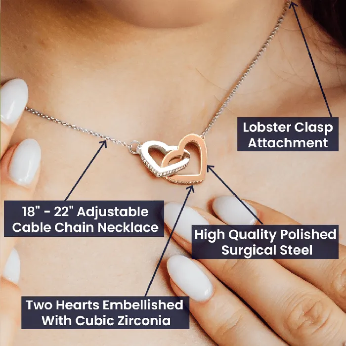 Necklaces Without You I Would Not Have Your Daughter Gift for Fiances Mom Gift For My Brides Mom Future Mother In Law Interlocking Heart Pendant Necklace ShineOn Fulfillment