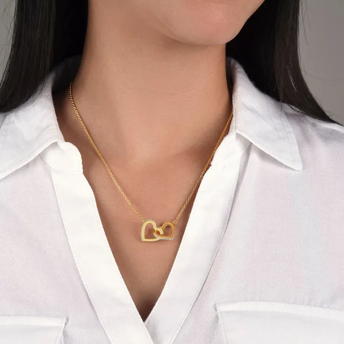 Necklaces Without You I Would Not Have Your Daughter Gift for Fiances Mom Gift For My Brides Mom Future Mother In Law Interlocking Heart Pendant Necklace ShineOn Fulfillment