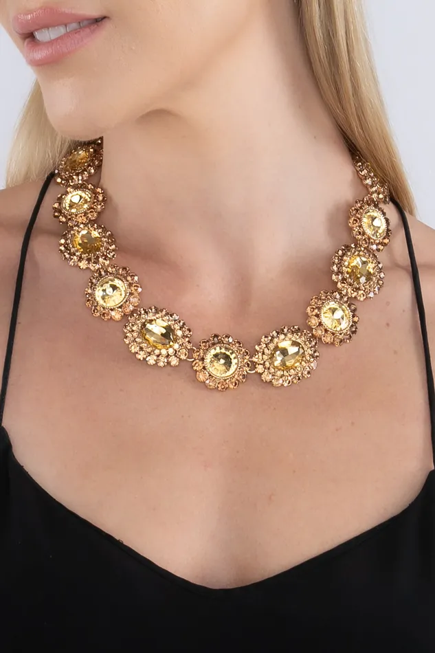 Negin Gold Collar Necklace Eye Candy LA Necklaces