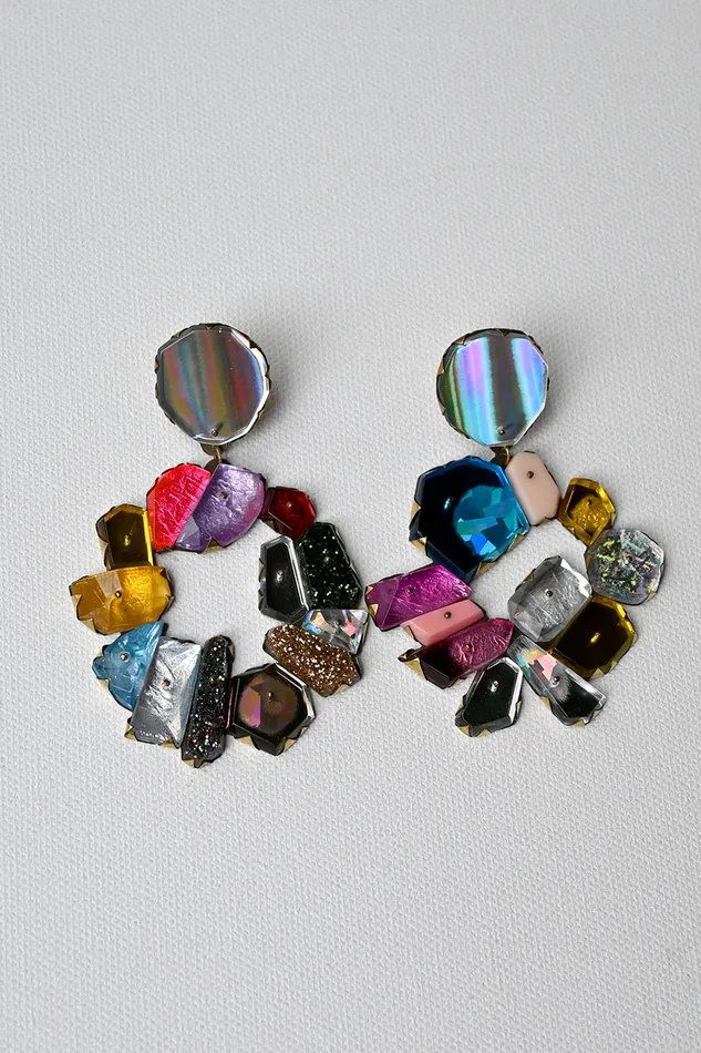 Nikki Couppee Earrings Multi Wreath Hologram Earrings