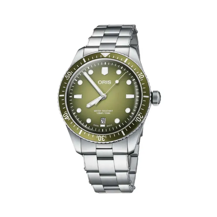 ORIS Watches Aquis Date Forest Green Dial Watch 40mm