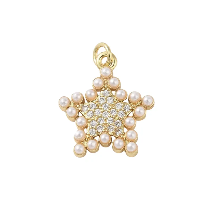 Pearl star charm pau jewelry Charm Necklaces