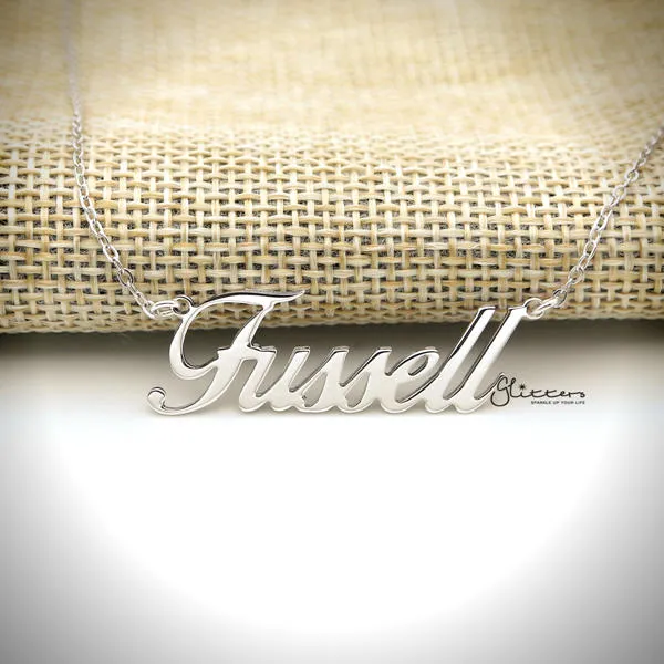 Personalised Sterling Silver Name Necklace Font 11 Glitters Necklaces