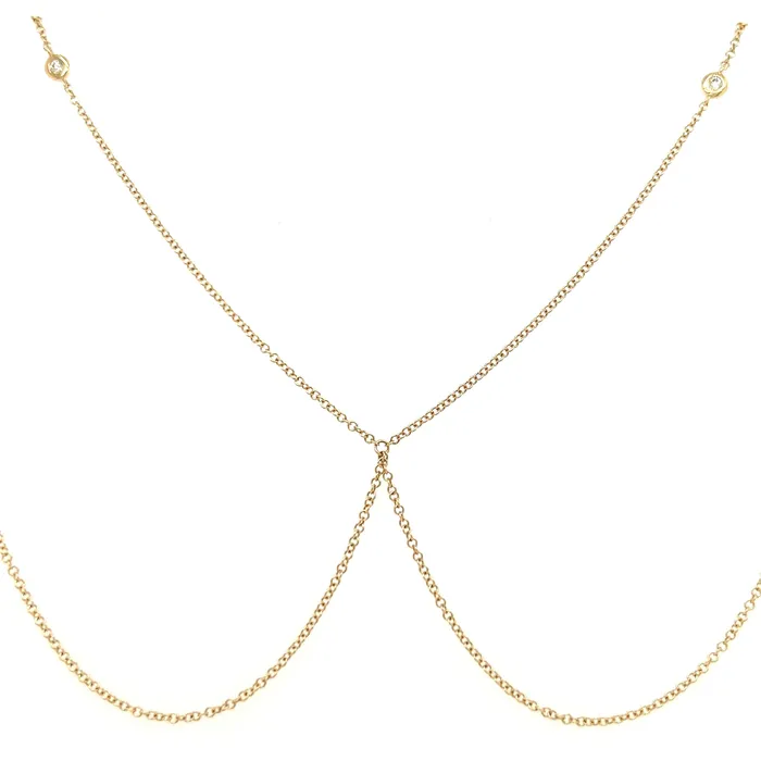 PreStyled Sets Izakov Diamonds Fine Jewelry 14K Gold Bezel Diamonds Body Chain PreStyled Sets Izakov Diamonds Fine Jewelry 14K Gold Bezel Diamonds Body Chain