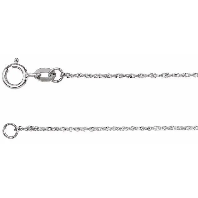 Rings 10K White Gold 5mm 18 Twist Chain THOLLOT DIAMONDS AND FINE JEWELRY