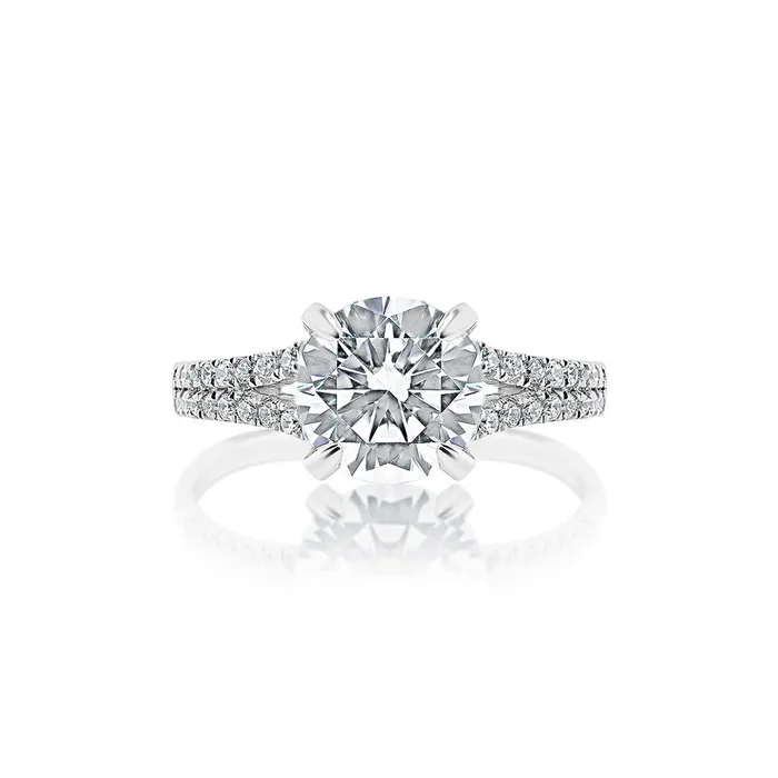 Rings 14K White Gold Engagement Setting CLASSIQUE CREATIONS
