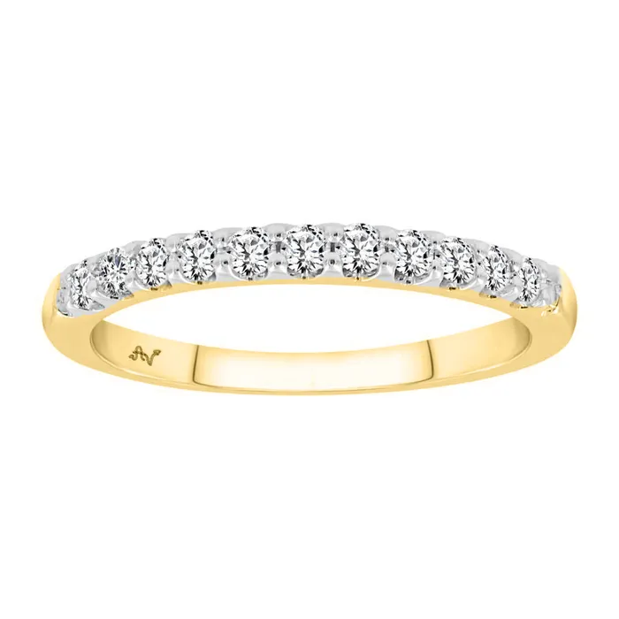 Rings AV LADIES BAND 033CT ROUND DIAMOND 14K YELLOW GOLD SI QUALITY