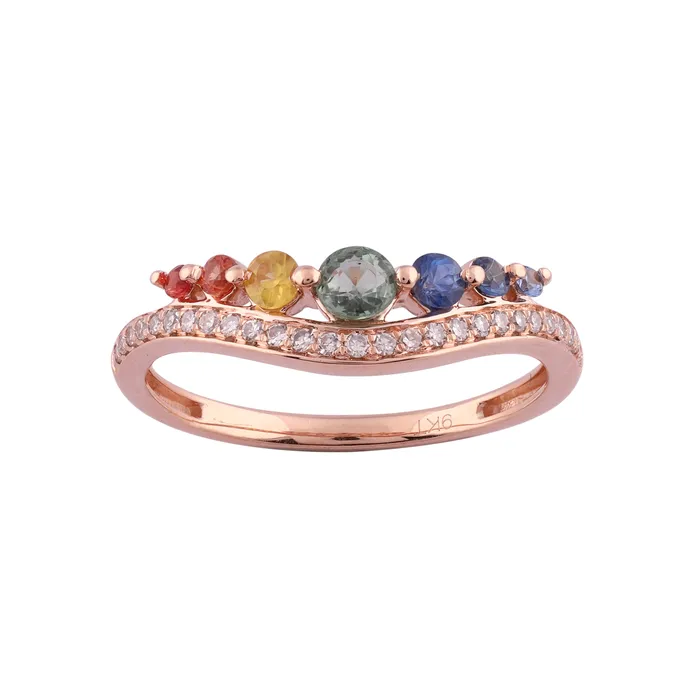 Rings AV LADIES RING 070CT Round Diamond 14K ROSE GOLD COLOUR STONE MIX057CT Rings AV LADIES RING 070CT Round Diamond 14K ROSE GOLD COLOUR STONE MIX057CT