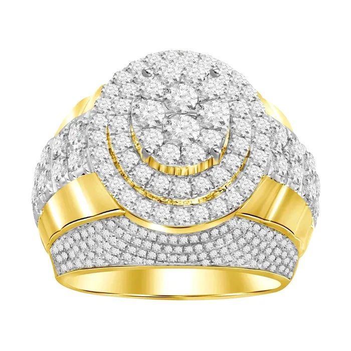 Rings AV MENS RING 300CT ROUND DIAMOND 14K YELLOW GOLD