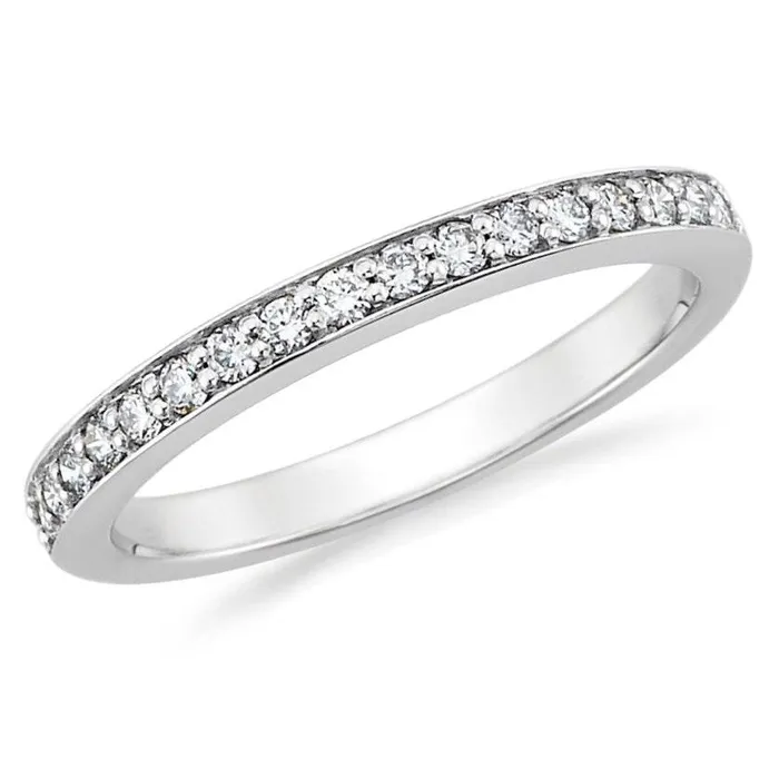 Rings Beauvince 35th Way Channel Diamond Band 025 ct Diamonds in White Gold