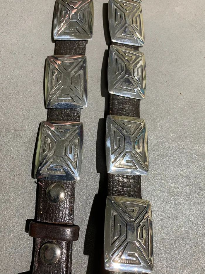 Rings Bernard Dawahoya Hopi Sterling Silver Overlay Concho Belt Bernard Dawahoya