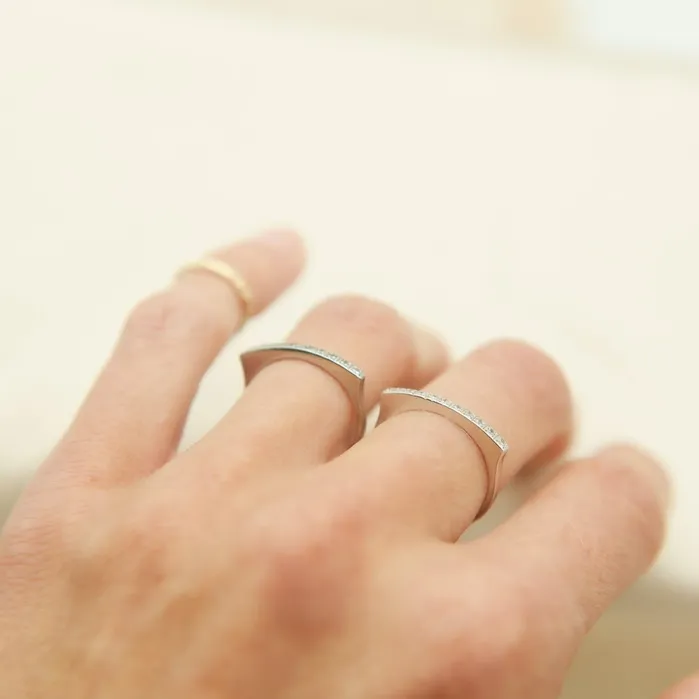 Rings CIVAL Collective 19k Portuguese Diamond Bar Ring