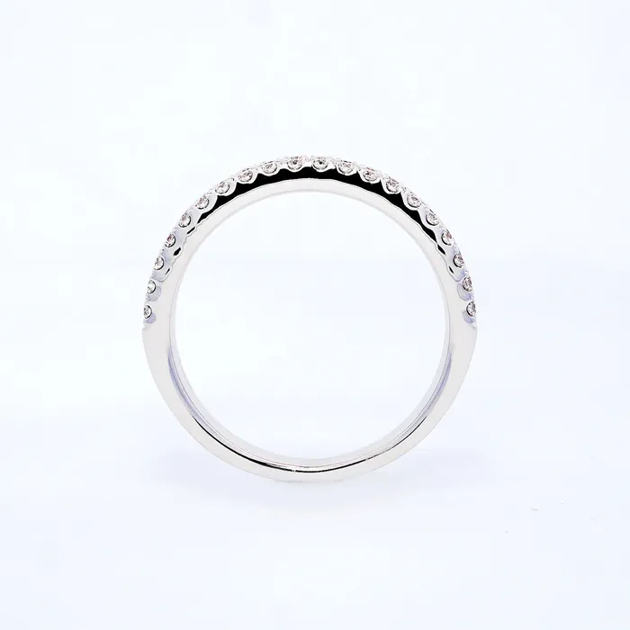 Rings DIAMONDS FOREVER 14K White Gold 55ctw Two Row Diamond Wedding Band