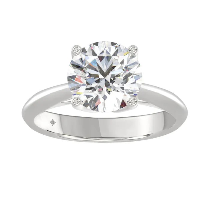 Rings Ethos LADIES SOLITAIRE RING 3CT ROUND DIAMOND 14K WHITE GOLD