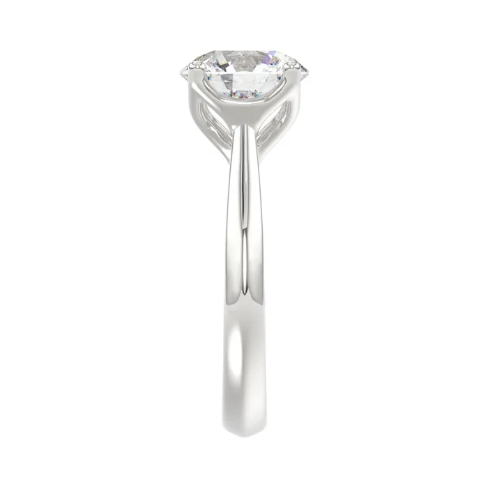 Rings Ethos LADIES SOLITAIRE RING 3CT ROUND DIAMOND 14K WHITE GOLD