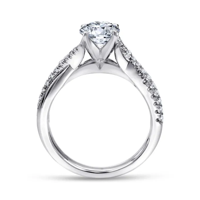 Rings GABRIEL CO Gabriel 14K White Gold 19ctw 4 Prong Style Diamond SemiMount Engagement Ring Rings GABRIEL CO Gabriel 14K White Gold 19ctw 4 Prong Style Diamond SemiMount Engagement Ring