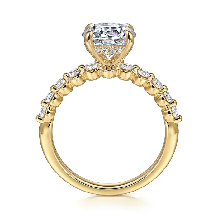 Rings GABRIEL CO Gabriel 14K Yellow Gold 041ctw 4 Prong Style Diamond SemiMount Engagement Ring Rings GABRIEL CO Gabriel 14K Yellow Gold 041ctw 4 Prong Style Diamond SemiMount Engagement Ring