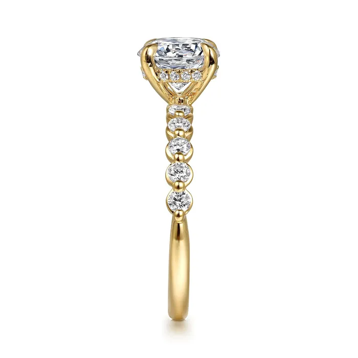Rings GABRIEL CO Gabriel 14K Yellow Gold 041ctw 4 Prong Style Diamond SemiMount Engagement Ring Rings GABRIEL CO Gabriel 14K Yellow Gold 041ctw 4 Prong Style Diamond SemiMount Engagement Ring