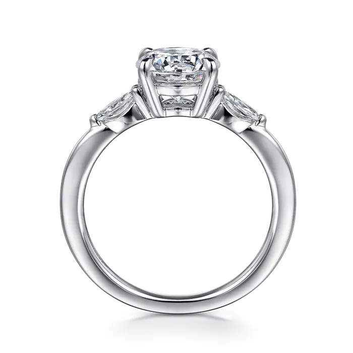 Rings GABRIEL CO Gabriel Classic Collection 14K White Gold 17ctw 4 Prong Style Diamond SemiMount Engagement Ring