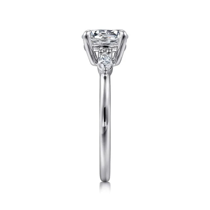 Rings GABRIEL CO Gabriel Classic Collection 14K White Gold 17ctw 4 Prong Style Diamond SemiMount Engagement Ring