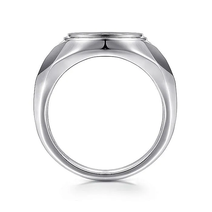 Rings GABRIEL CO Gabriel Sterling Silver Signet Signet Style Mens Ring Rings GABRIEL CO Gabriel Sterling Silver Signet Signet Style Mens Ring