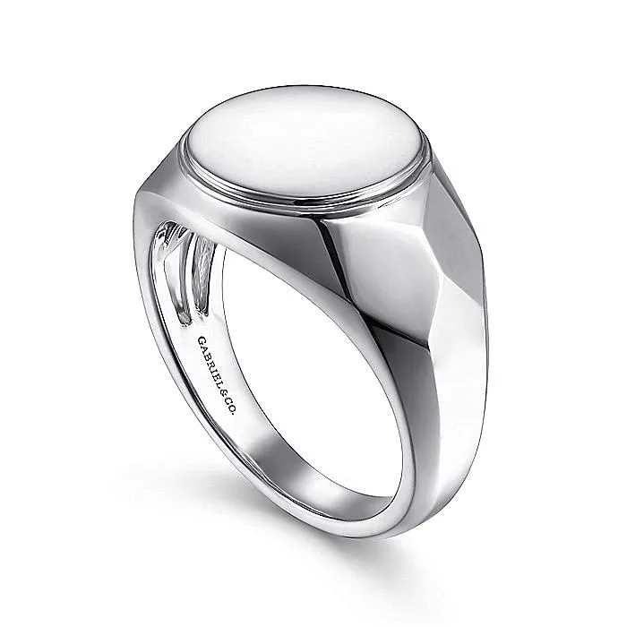 Rings GABRIEL CO Gabriel Sterling Silver Signet Signet Style Mens Ring Rings GABRIEL CO Gabriel Sterling Silver Signet Signet Style Mens Ring