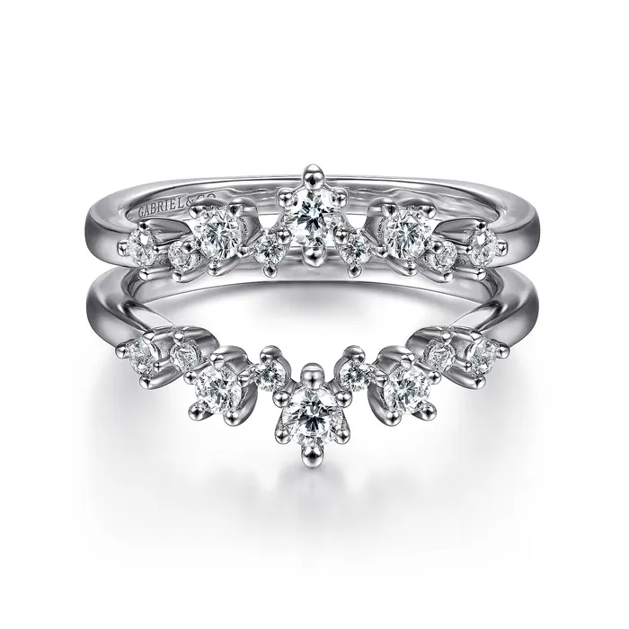 Rings Gabriel Contemporary 14K White Gold 50ctw Diamond Ring Guard GABRIEL CO Rings Gabriel Contemporary 14K White Gold 50ctw Diamond Ring Guard GABRIEL CO