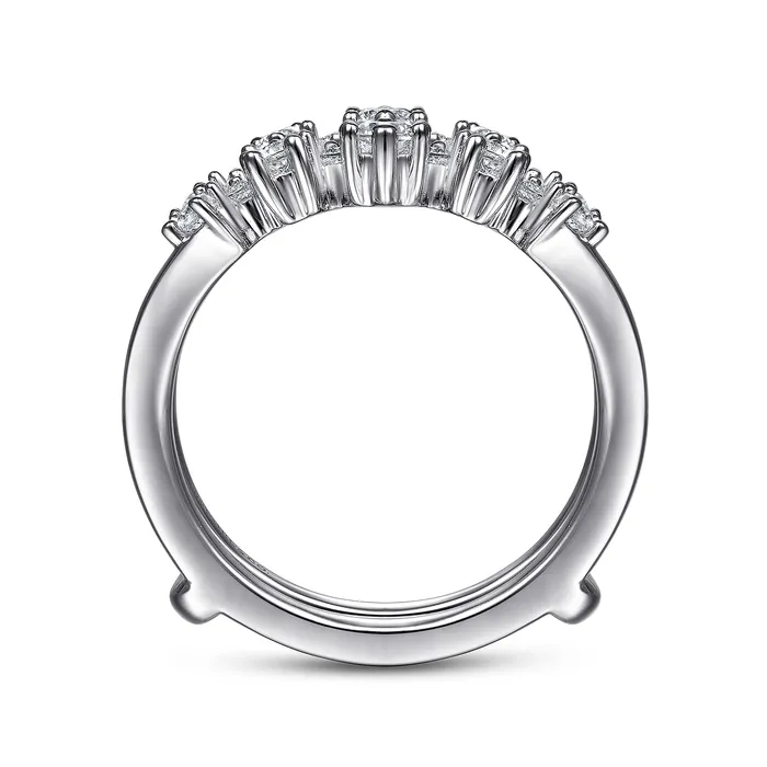 Rings Gabriel Contemporary 14K White Gold 50ctw Diamond Ring Guard GABRIEL CO Rings Gabriel Contemporary 14K White Gold 50ctw Diamond Ring Guard GABRIEL CO