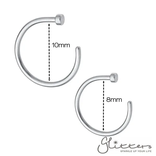 Rings Glitters 20GA 316L Surgical Steel Classic Nose Hoop Ring