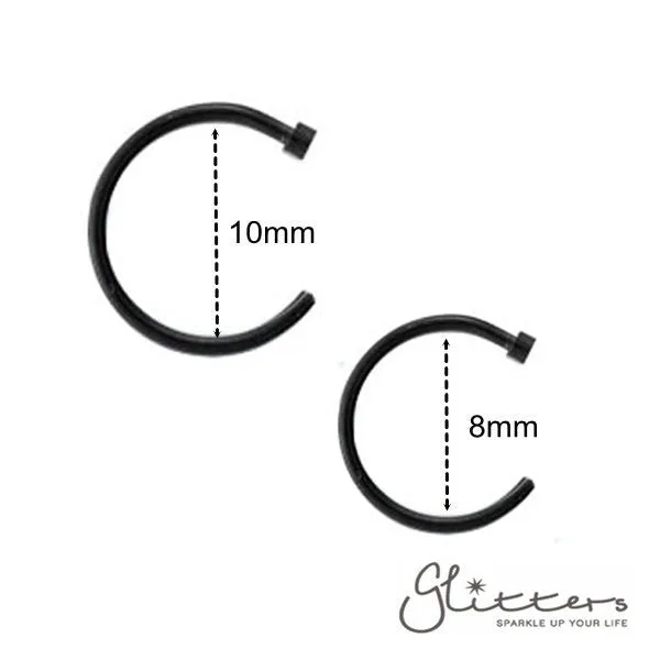 Rings Glitters 20GA 316L Surgical Steel Classic Nose Hoop Ring