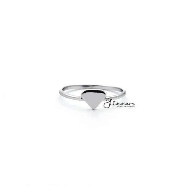 Rings Glitters Sterling Silver Diamond Shape Womens Rings