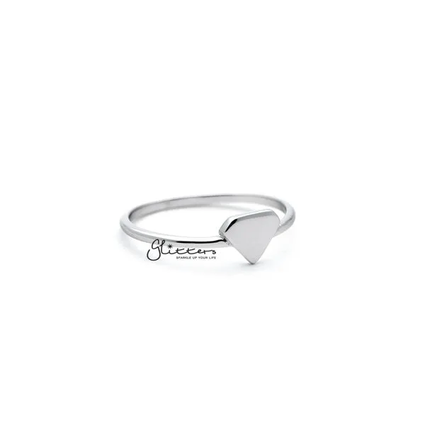 Rings Glitters Sterling Silver Diamond Shape Womens Rings