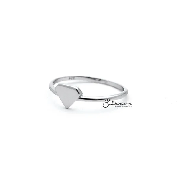 Rings Glitters Sterling Silver Diamond Shape Womens Rings