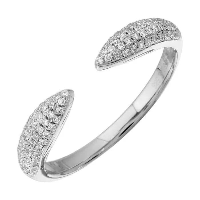 Rings Izakov Diamonds Fine Jewelry 14K Gold Micro Pave Diamond Claw Ring