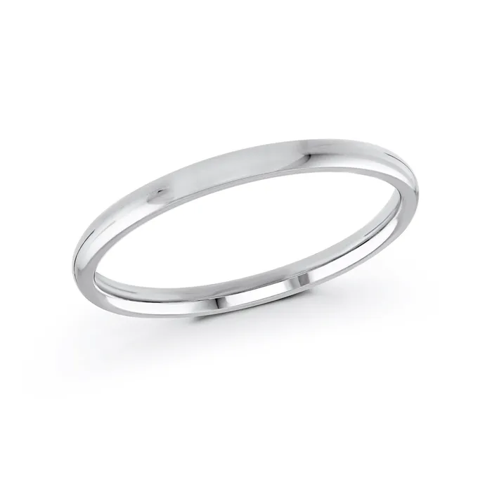 Rings MALO BANDS Malo 14K White Gold 2mm Domed Wedding Band