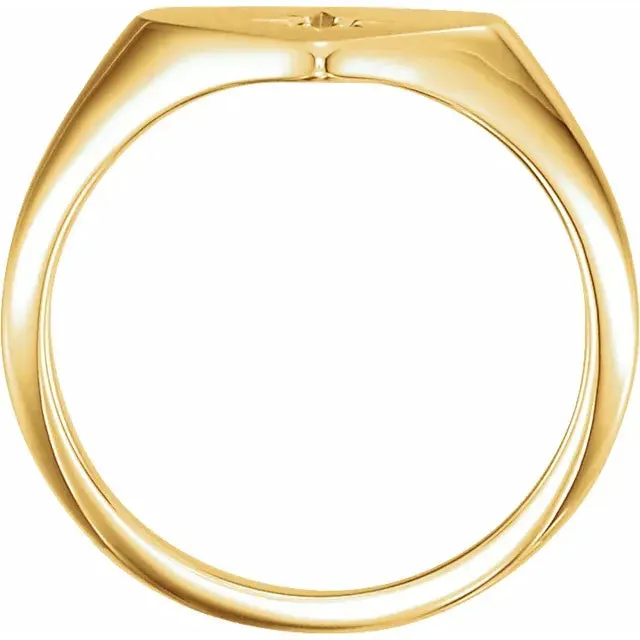 Rings Storyteller by Vintage Magnality Heart Signet Natural Diamond Starburst Wear Everyday Ring Solid 14K Rose Yellow White or SilverGold