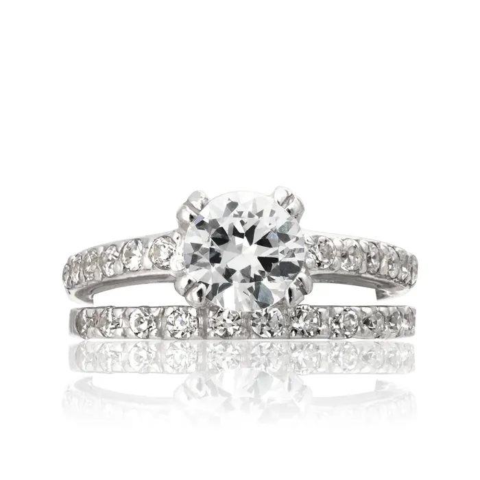 Rings Teeda RSZ2144 Cubic Zirconia Engagement Wedding Ring Set