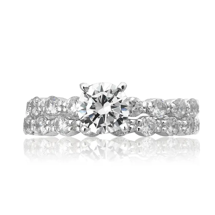 Rings Teeda RSZ2150 Cubic Zirconia Engagement Wedding Ring Set