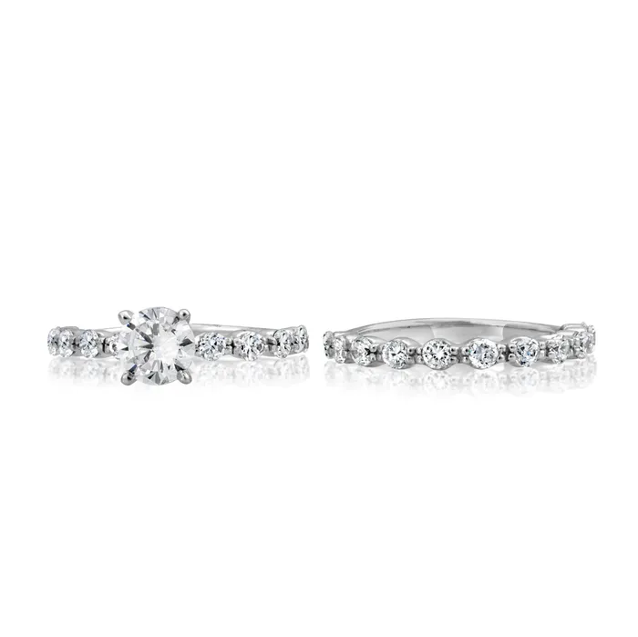 Rings Teeda RSZ2150 Cubic Zirconia Engagement Wedding Ring Set