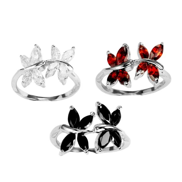 Rings Teeda RZ7041 Twin Marquise Butterfly Ring
