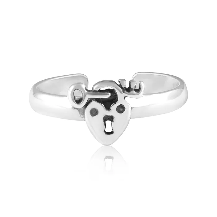 Rings Teeda TR3032 Heart Lock And Key Toe Ring