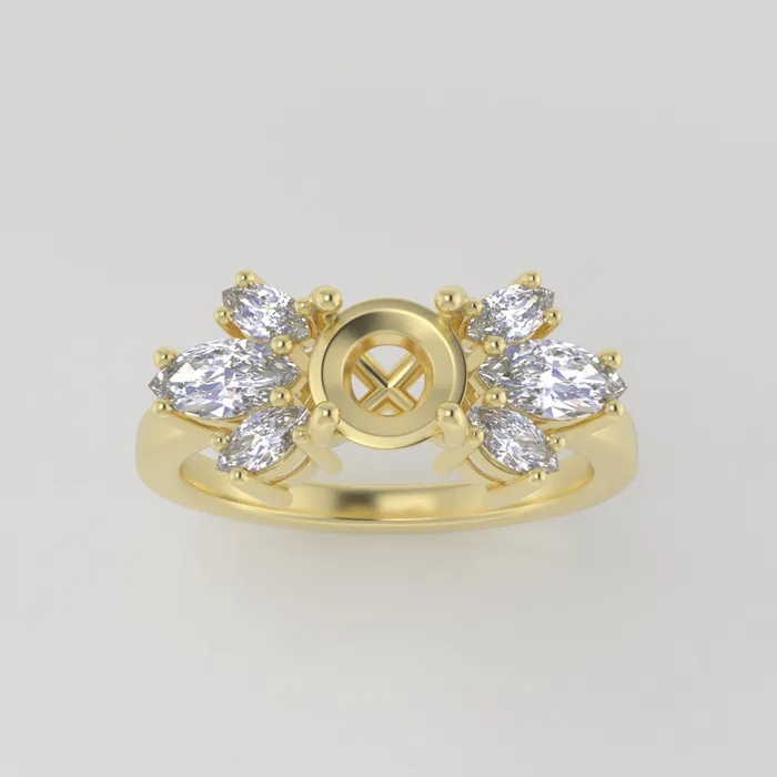 Rings The Luna 18k Yellow Size 725 Stone Moissanite Oval 9x7mm Antelope Ring Box Custom Engraving 0 VENVS