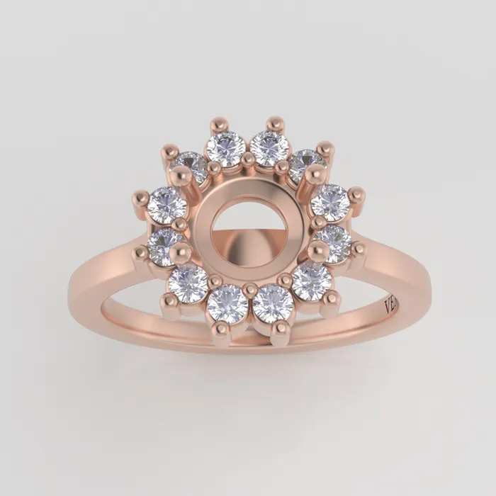 Rings The Soleil 14k Rose Size 55 Stone OP163 Rainforest Ring Box Custom Engraving 0 VENVS