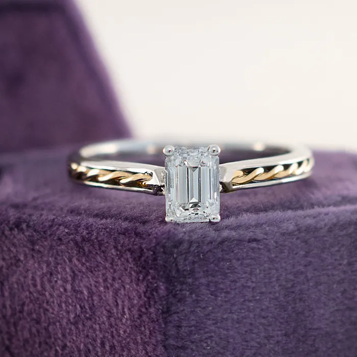 Rings Thollot Custom Originals In Stock Only 14K White Yellow Gold 076ctw 4 Prong Style Diamond SemiMount Engagement Ring Rings Thollot Custom Originals In Stock Only 14K White Yellow Gold 076ctw 4 Prong Style Diamond SemiMount Engagement Ring